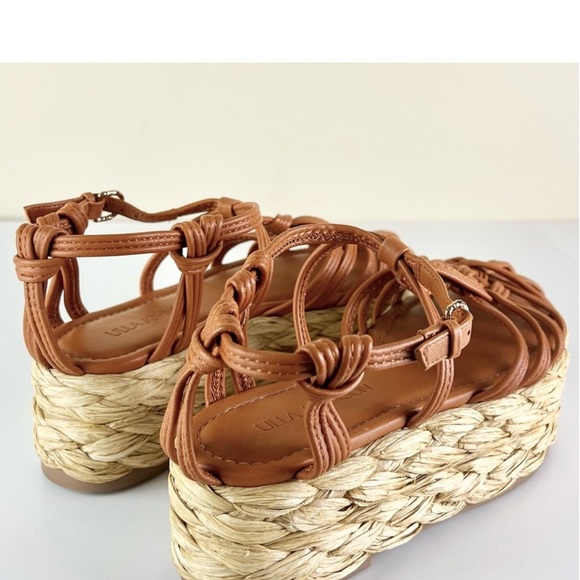 NEW ULLA JOHNSON LEATHER PLATFORM SANDALS - Picture 4 of 7